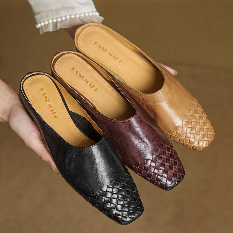 Paige – Leather Slip-On Mules