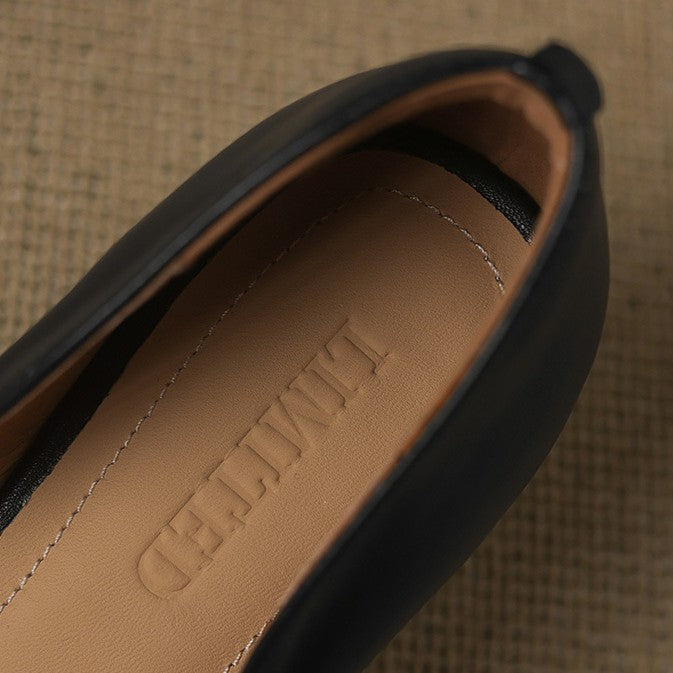 Sienna - Elegant Leather Kitten Heels