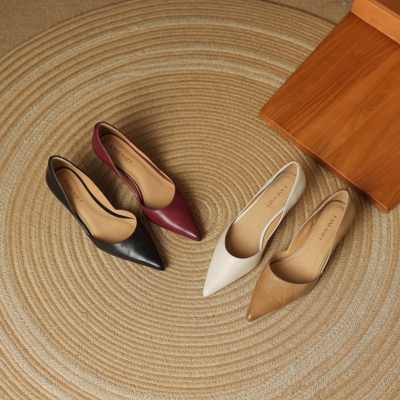 Nellie - Elegant Leather Heels