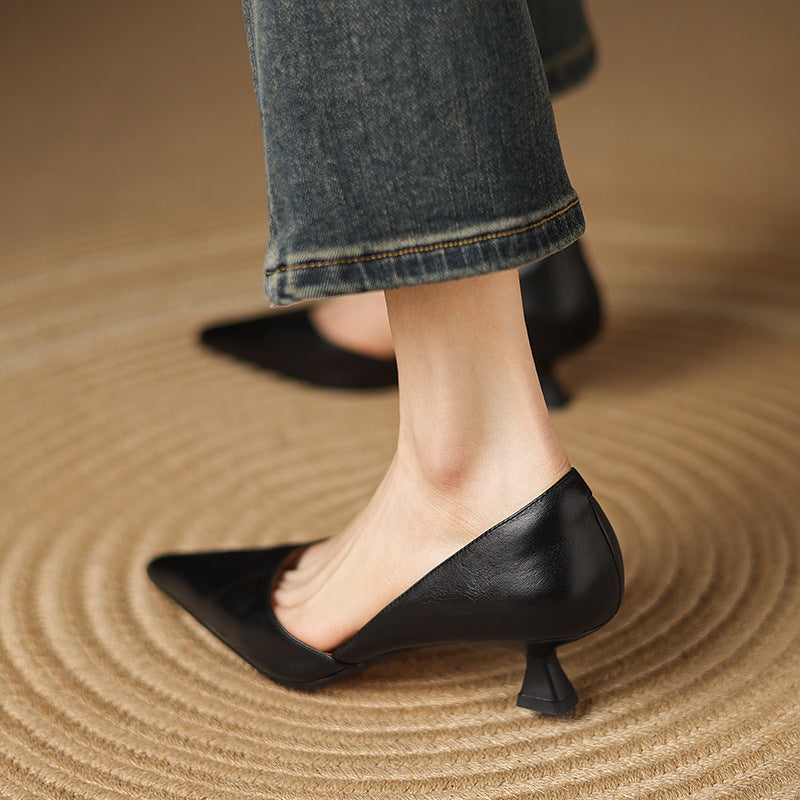 Nellie - Elegant Leather Heels