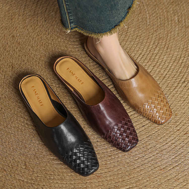 Paige – Leather Slip-On Mules