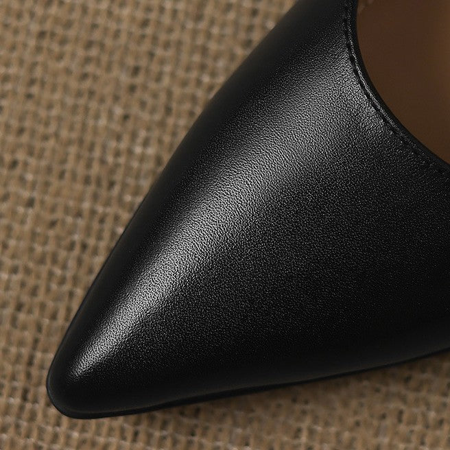 Sienna - Elegant Leather Kitten Heels