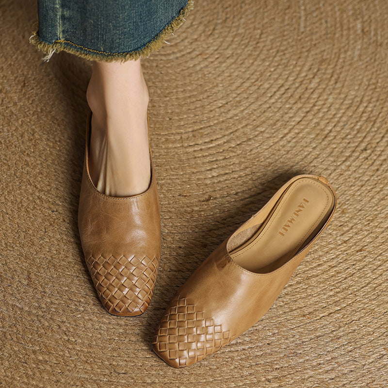 Paige – Leather Slip-On Mules