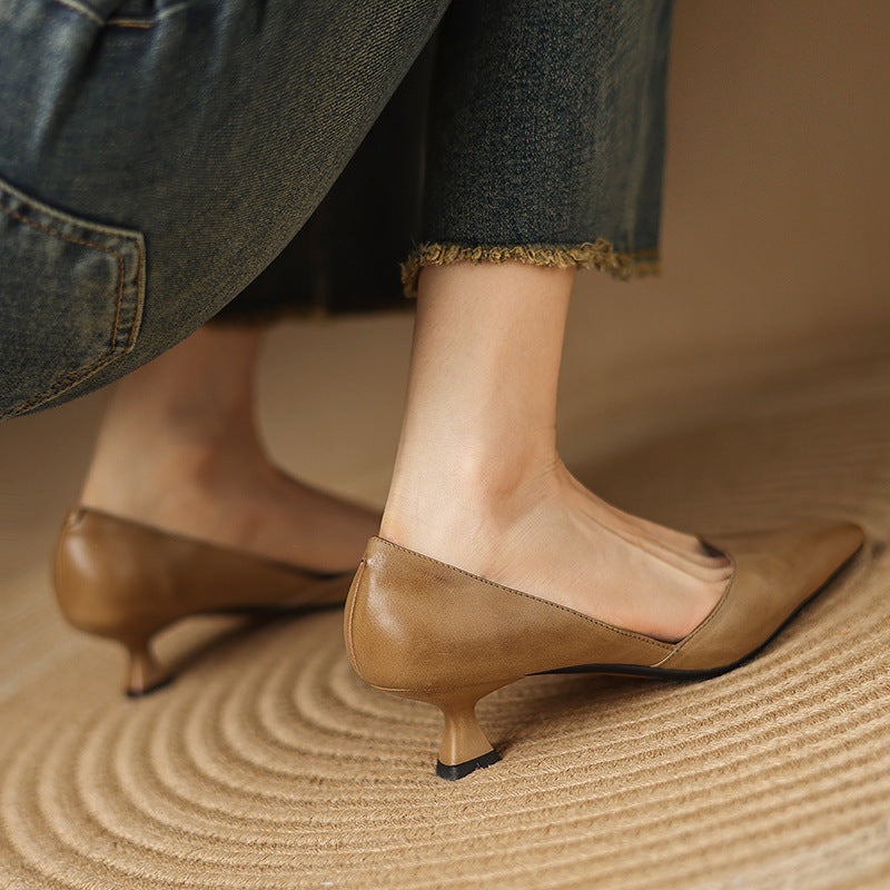 Nellie - Elegant Leather Heels