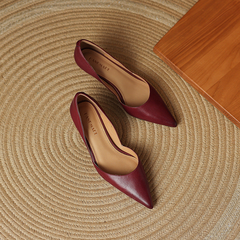 Nellie - Elegant Leather Heels