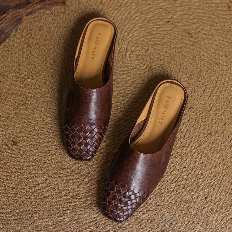 Paige – Leather Slip-On Mules
