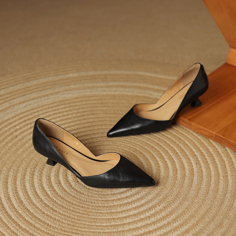 Nellie - Elegant Leather Heels