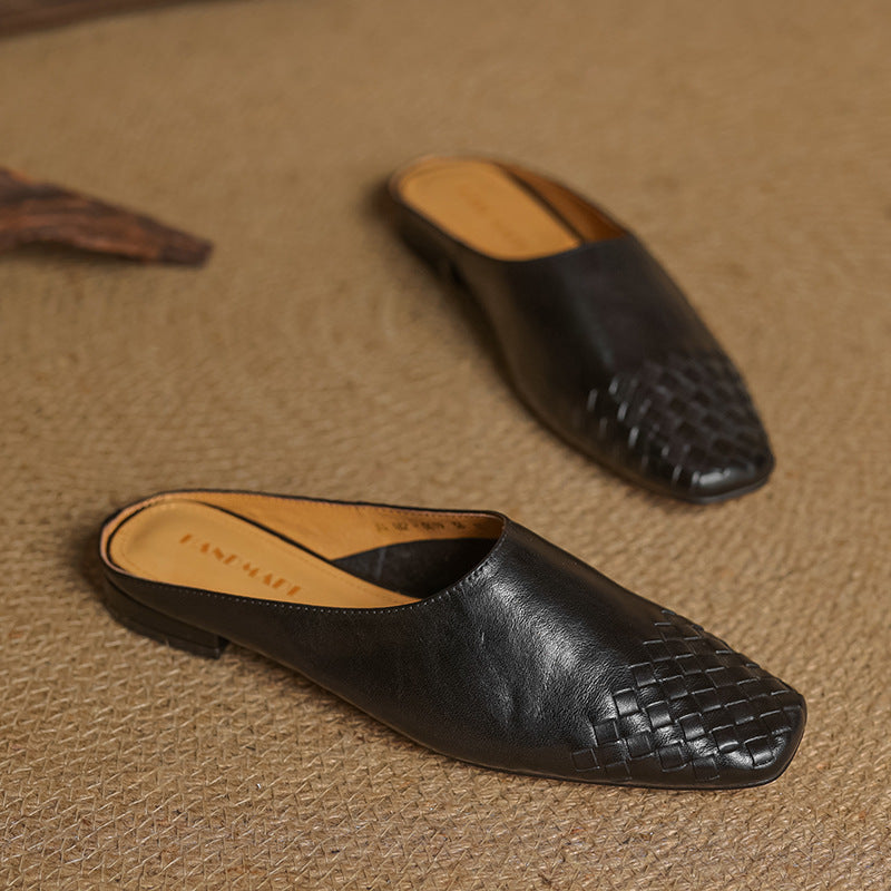 Paige – Leather Slip-On Mules