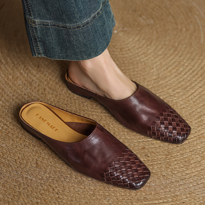 Paige – Leather Slip-On Mules