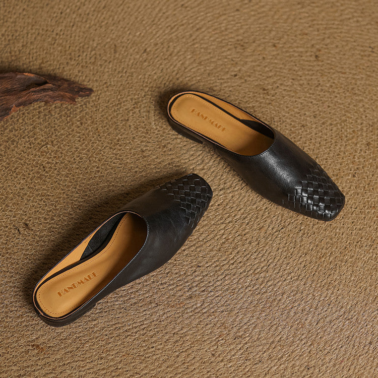 Paige – Leather Slip-On Mules