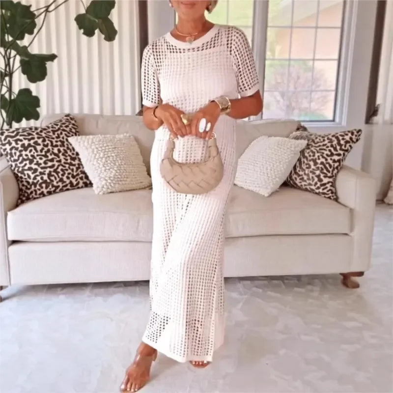 Caitlin - Crochet Lace Dress and Cover-Up Set