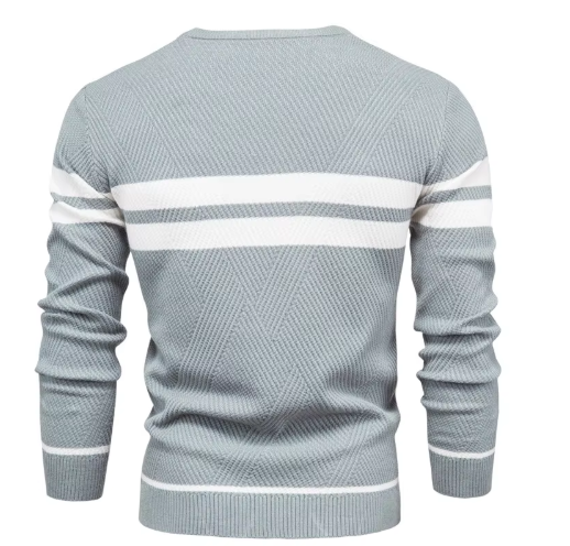 John - Stylish Men's Sweater with Herringbone Pattern