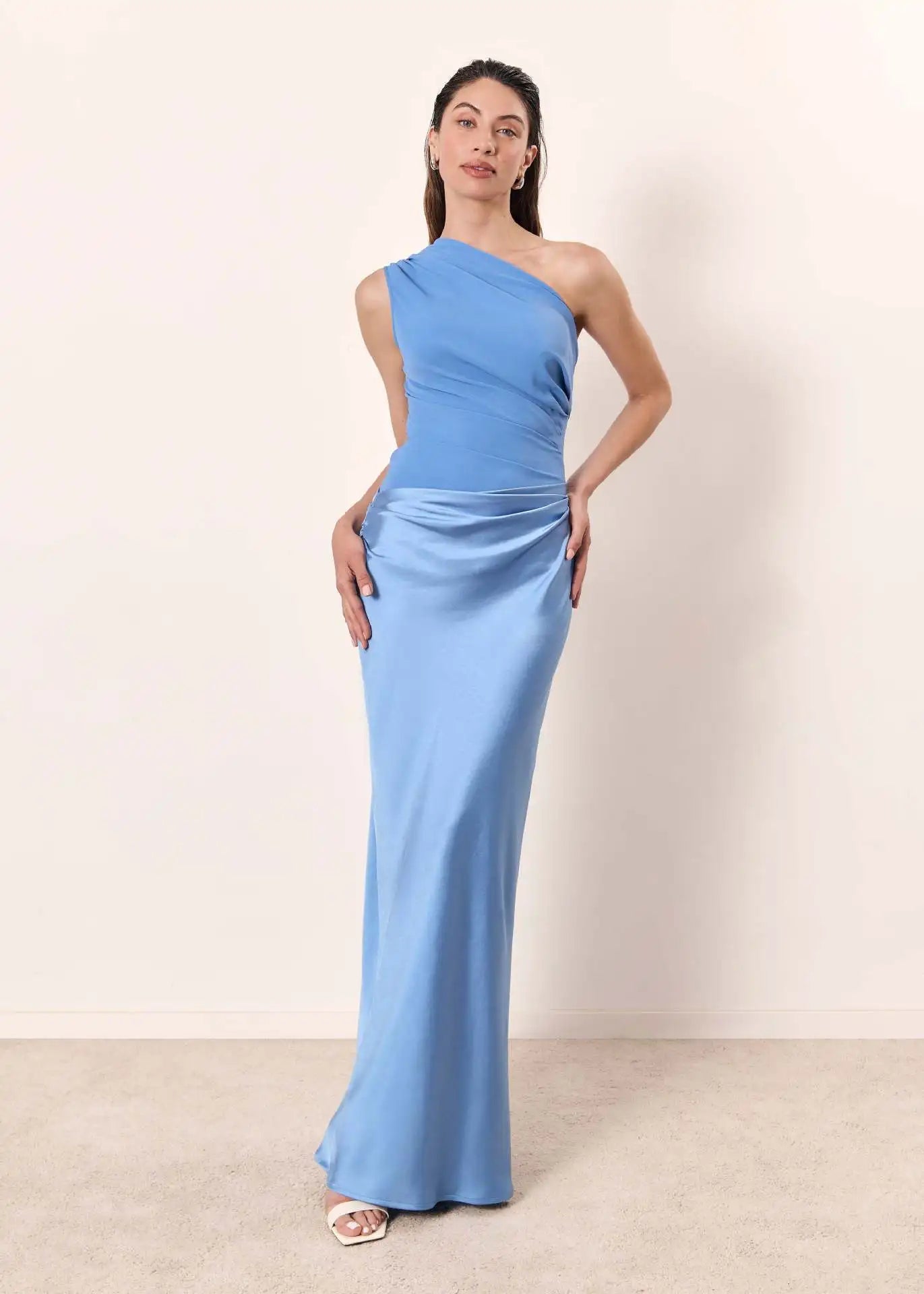 Charlotte - Maxi Dress with a Guilt in Satin