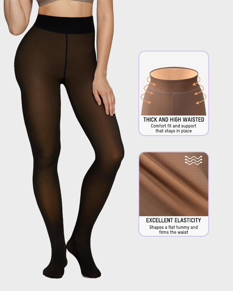 Margot – Semi-Transparent Fleece-Lined Tights