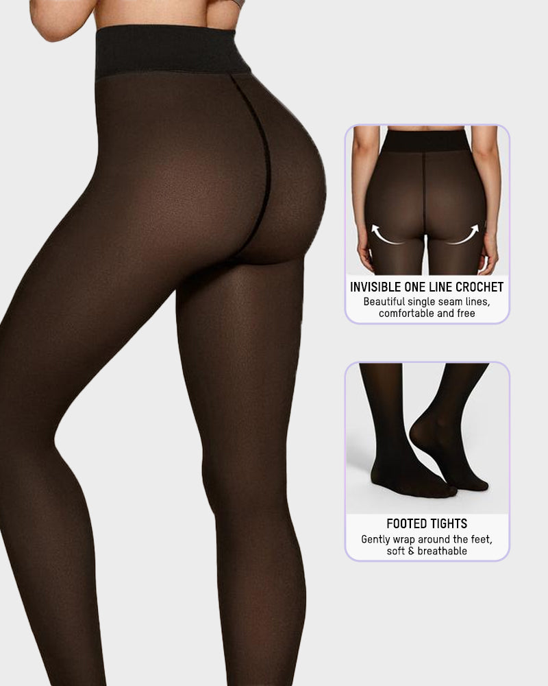 Margot – Semi-Transparent Fleece-Lined Tights