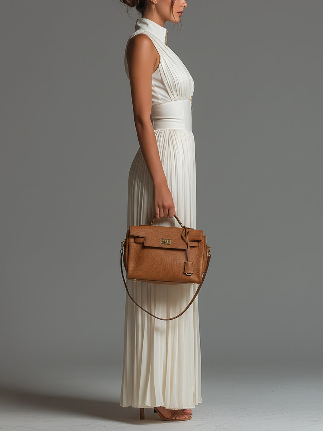 Dorothy - White Wide-leg Chiffon Jumpsuit