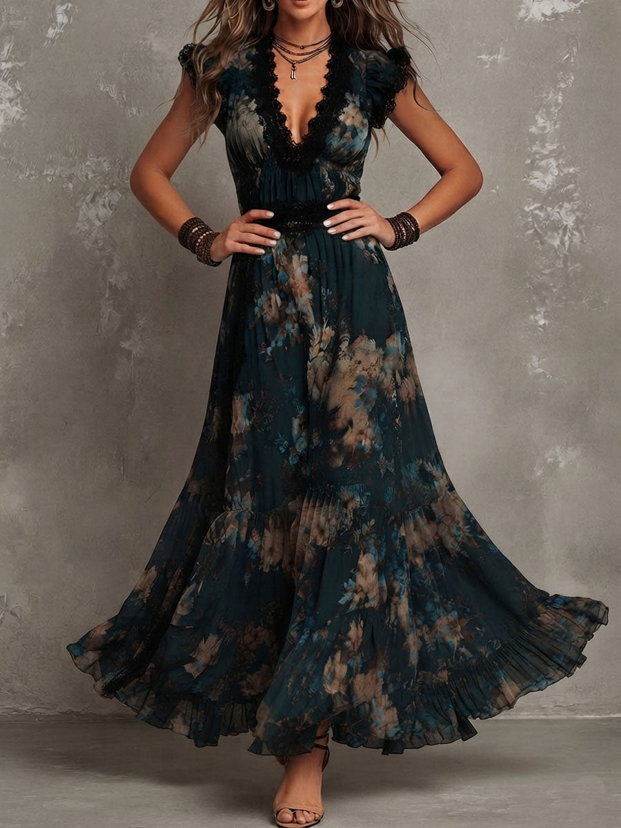 Petra – Floral Tiered Maxi Dress