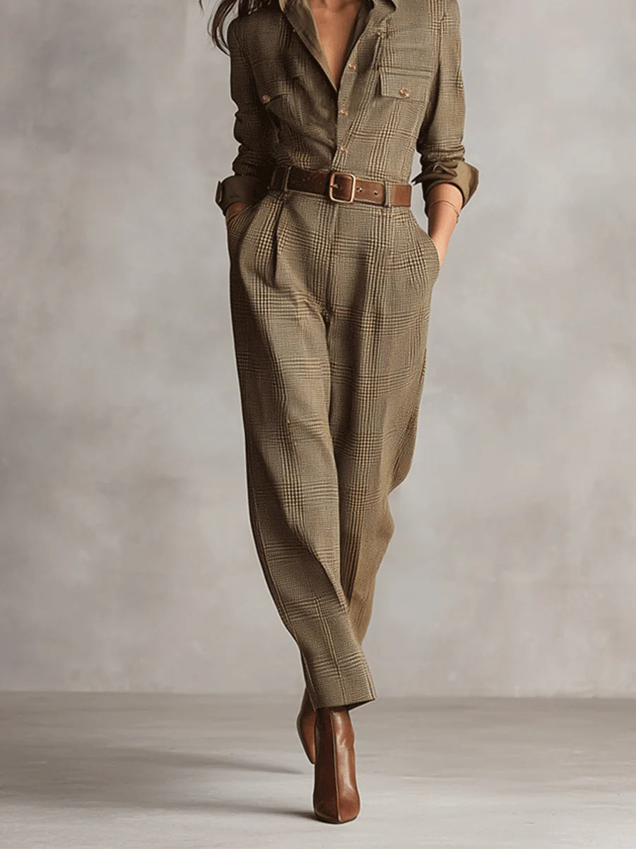 Lucinda – Elegant Tweed Jumpsuit