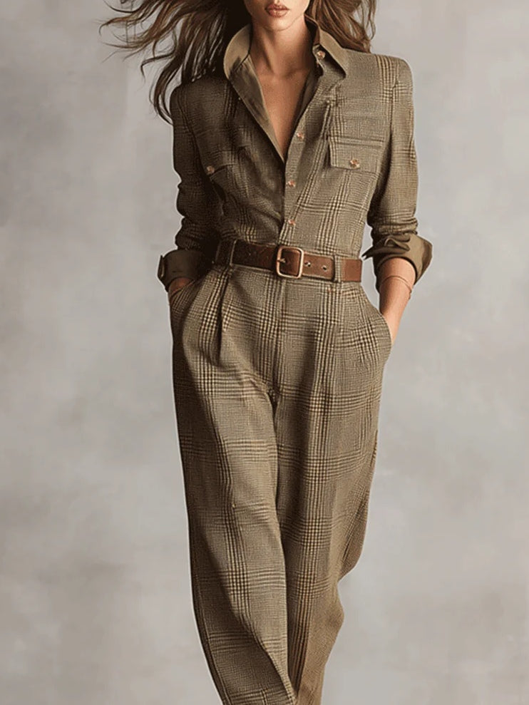 Lucinda – Elegant Tweed Jumpsuit