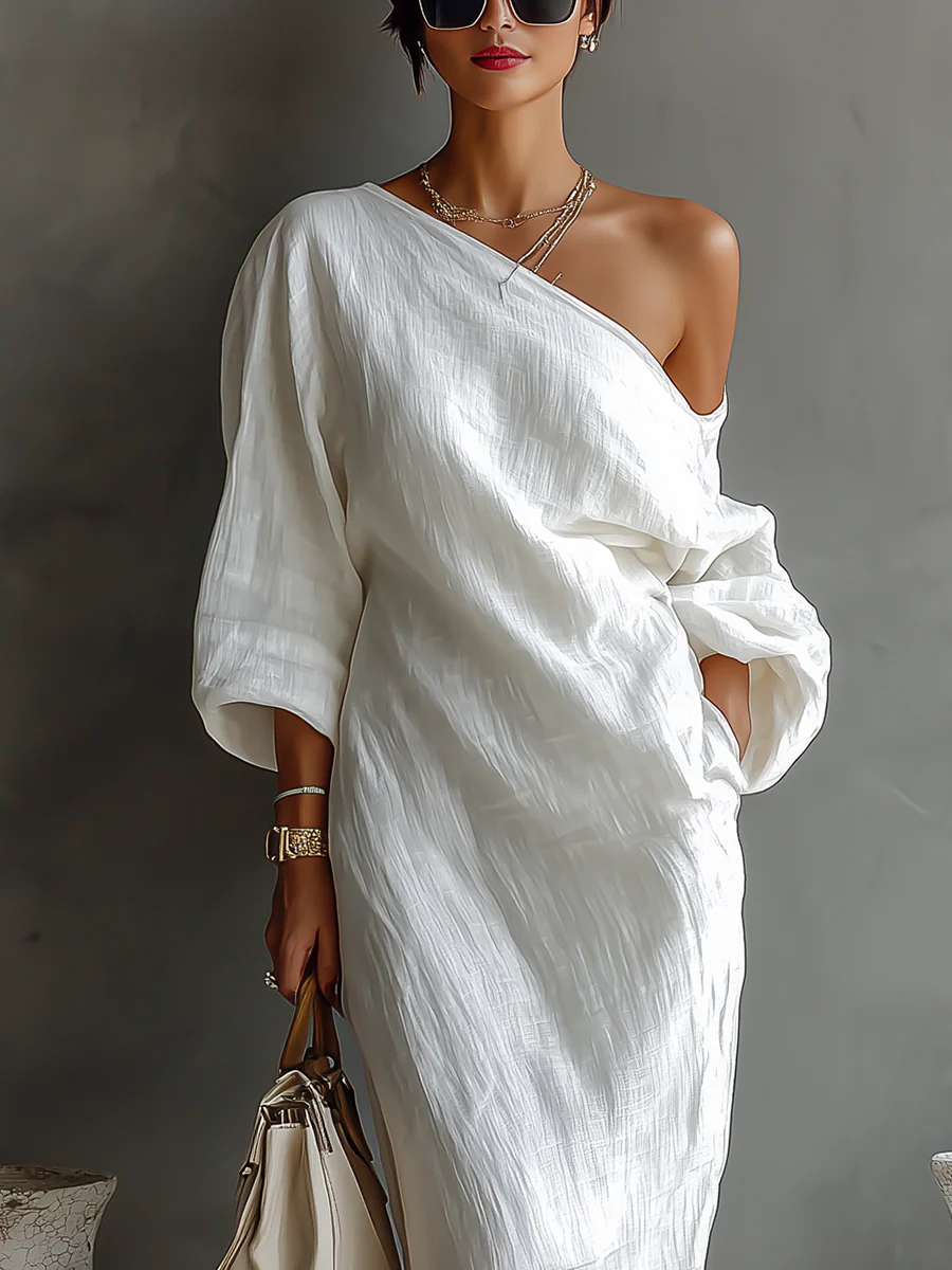 Eliza – One-Shoulder Flowing Maxi Dress