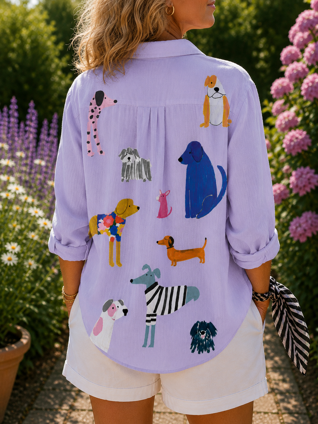 Hannah - Playful Dog Blouse