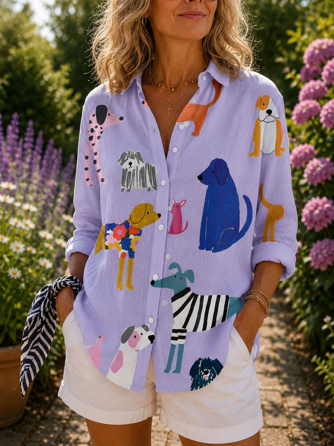 Hannah - Playful Dog Blouse