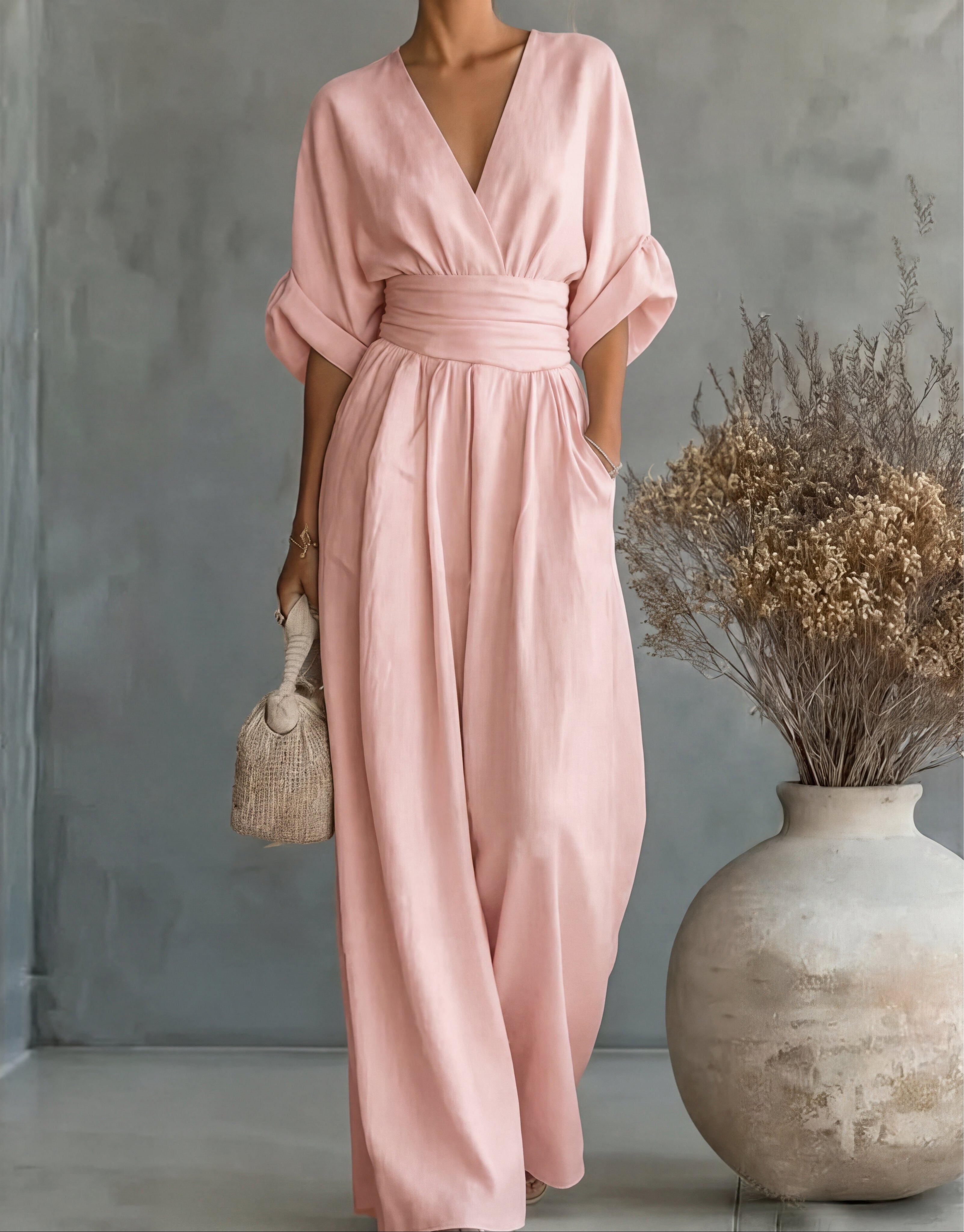 Anastasia – Elegant Wide Leg Jumpsuit