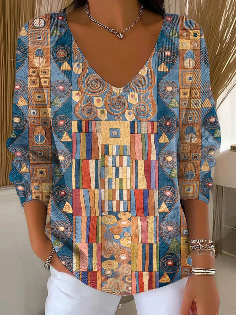 Clementine - Knitted Sweater with V-Neck