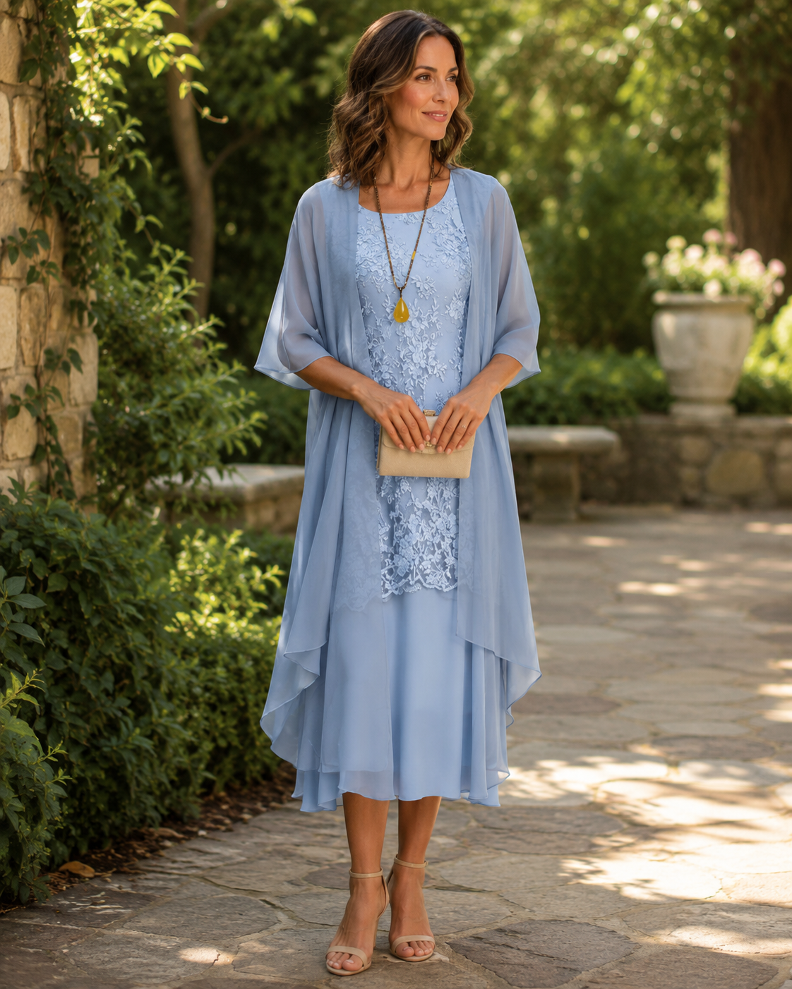 Tasha – Elegant Two-Piece Chiffon Dress