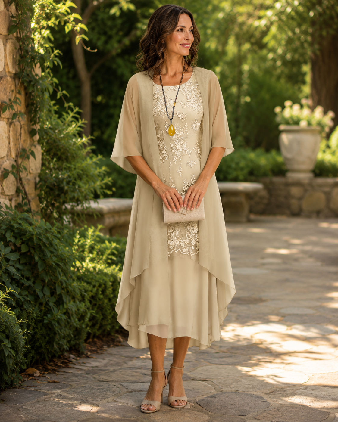 Tasha – Elegant Two-Piece Chiffon Dress