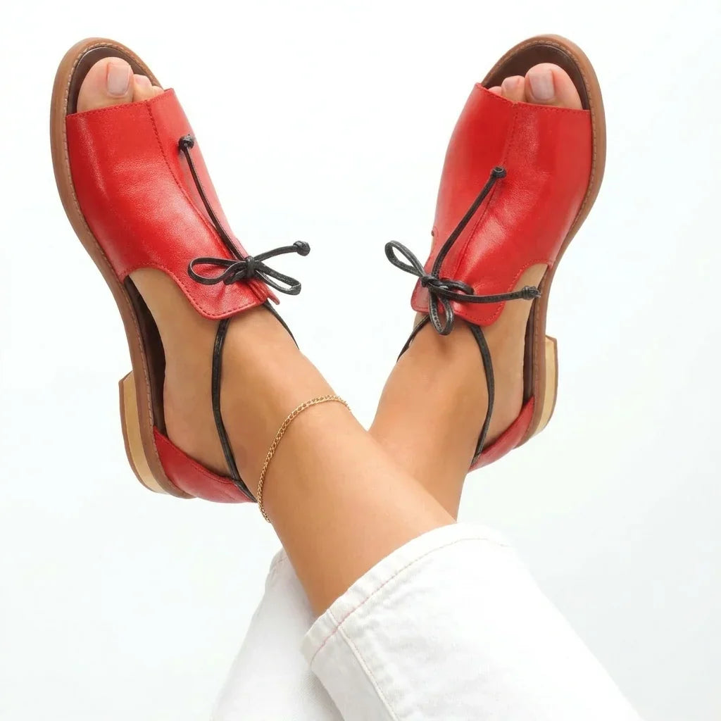 Donna – Lace-Up Leather Sandals