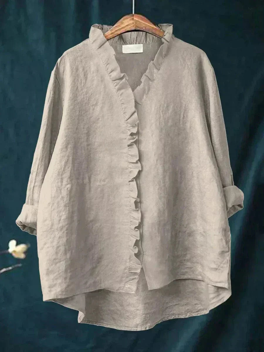 Drusilla - Elegant Linen Summer Blouse
