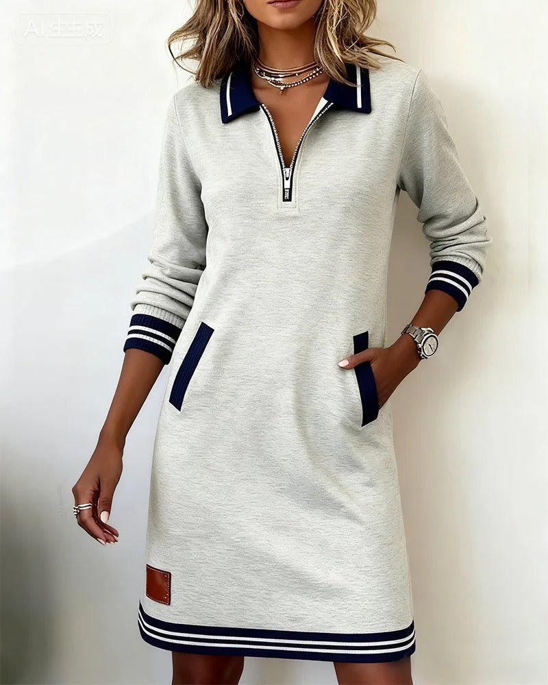 Esme – Long Sleeve Cotton Dress for Everyday Elegance