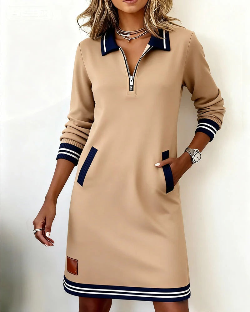 Esme – Long Sleeve Cotton Dress for Everyday Elegance