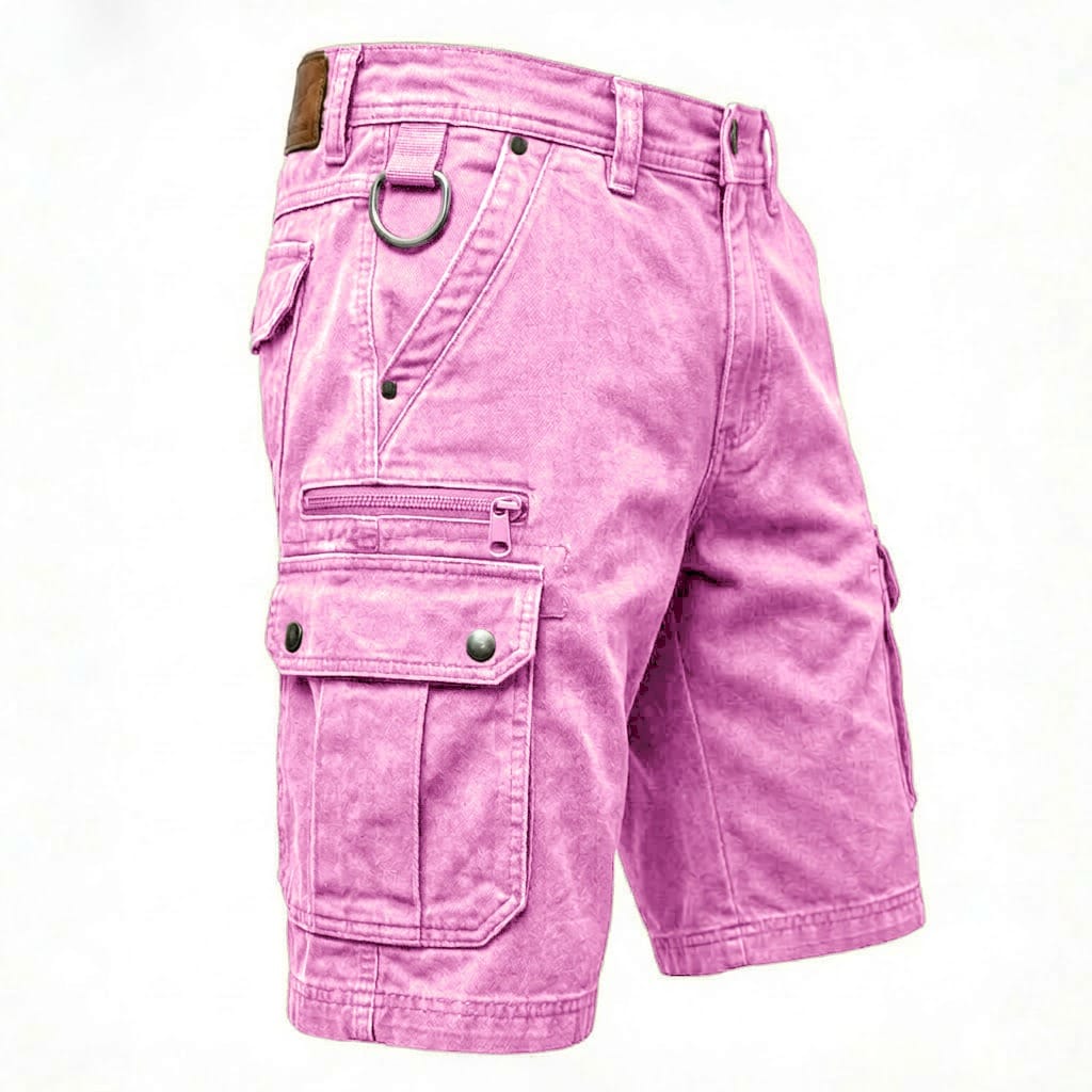 Blaine - Functional Denim Cargo Shorts