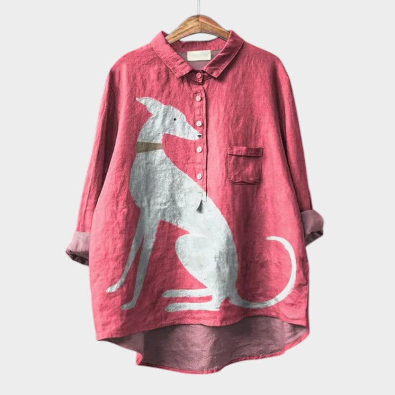 Philomena - Elegant Linen Summer Blouse