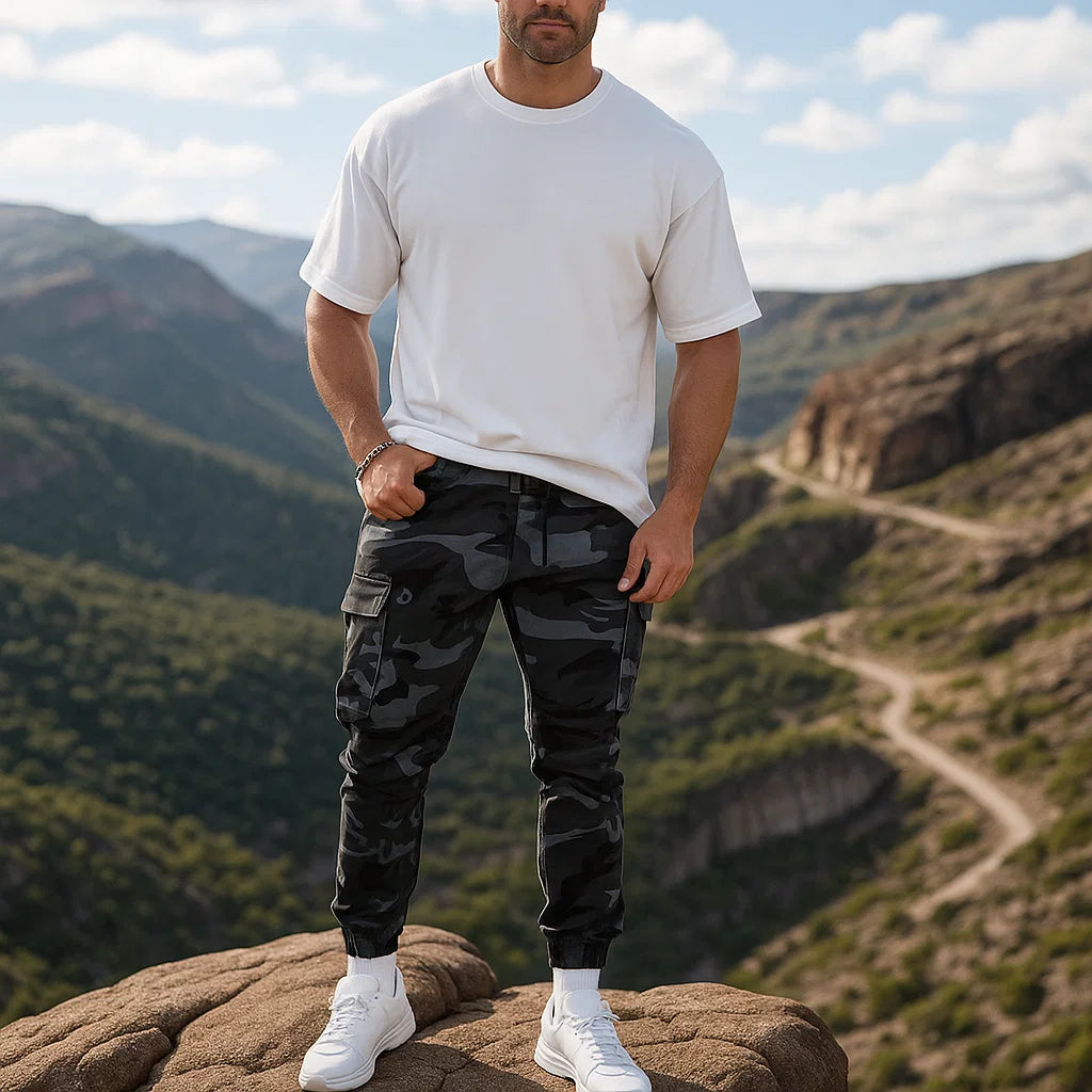 Ronan - Camouflage Workwear Cargo Trousers