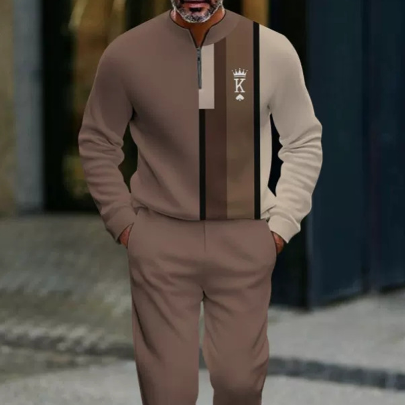 Alfred – Graphic Print Sweater and Trousers Set