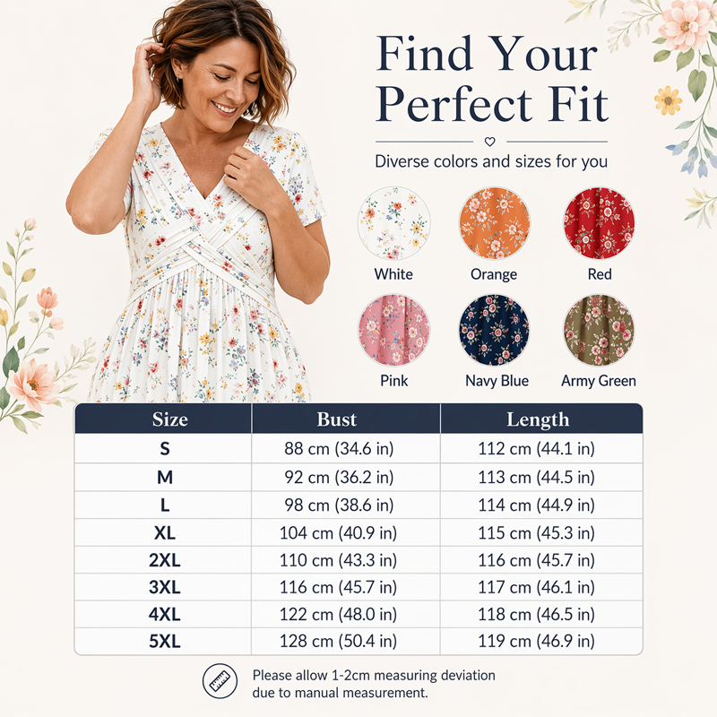 Carlotta - V-Neck Floral Wrap Midi Dress