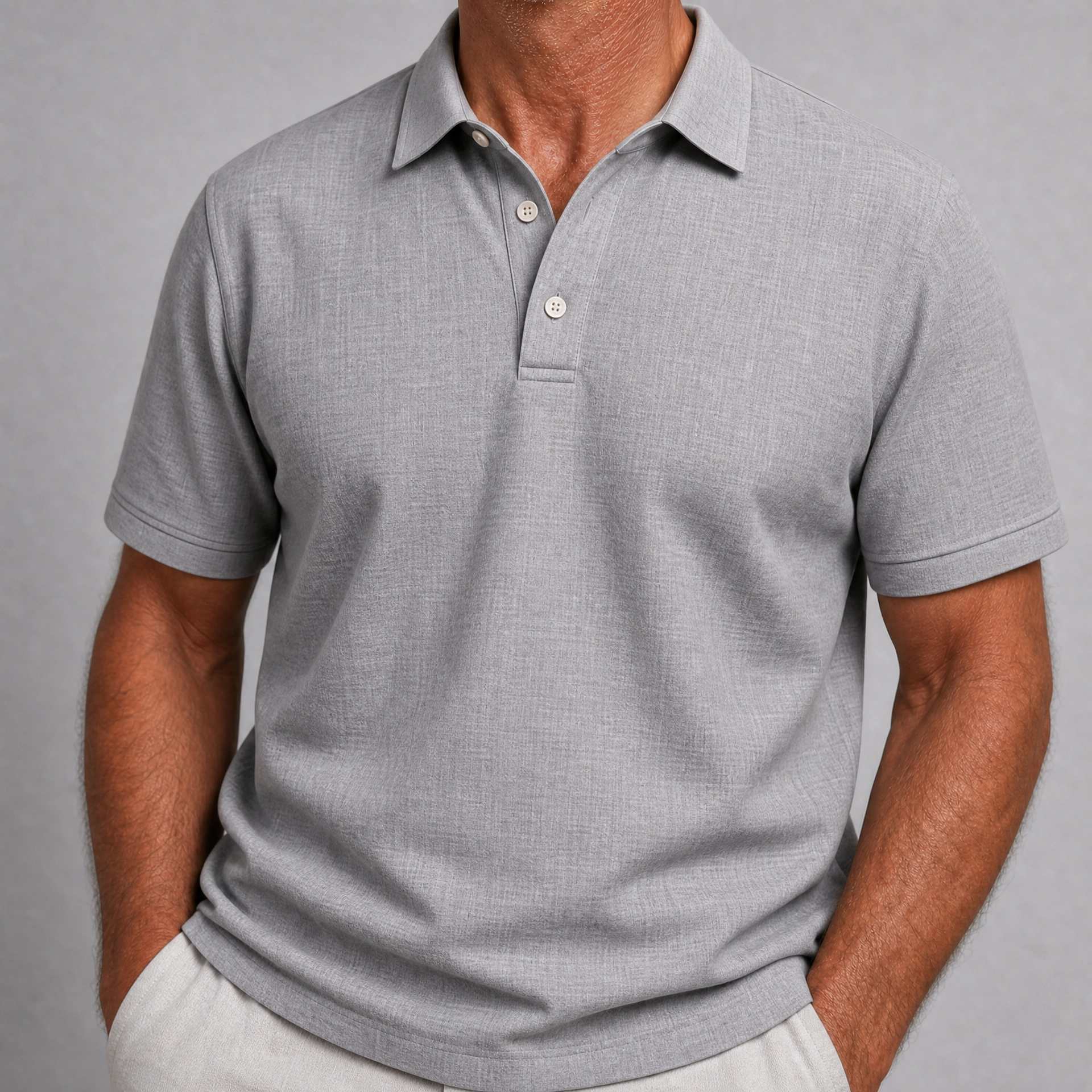 Joel – Elegant Linen Polo Shirt