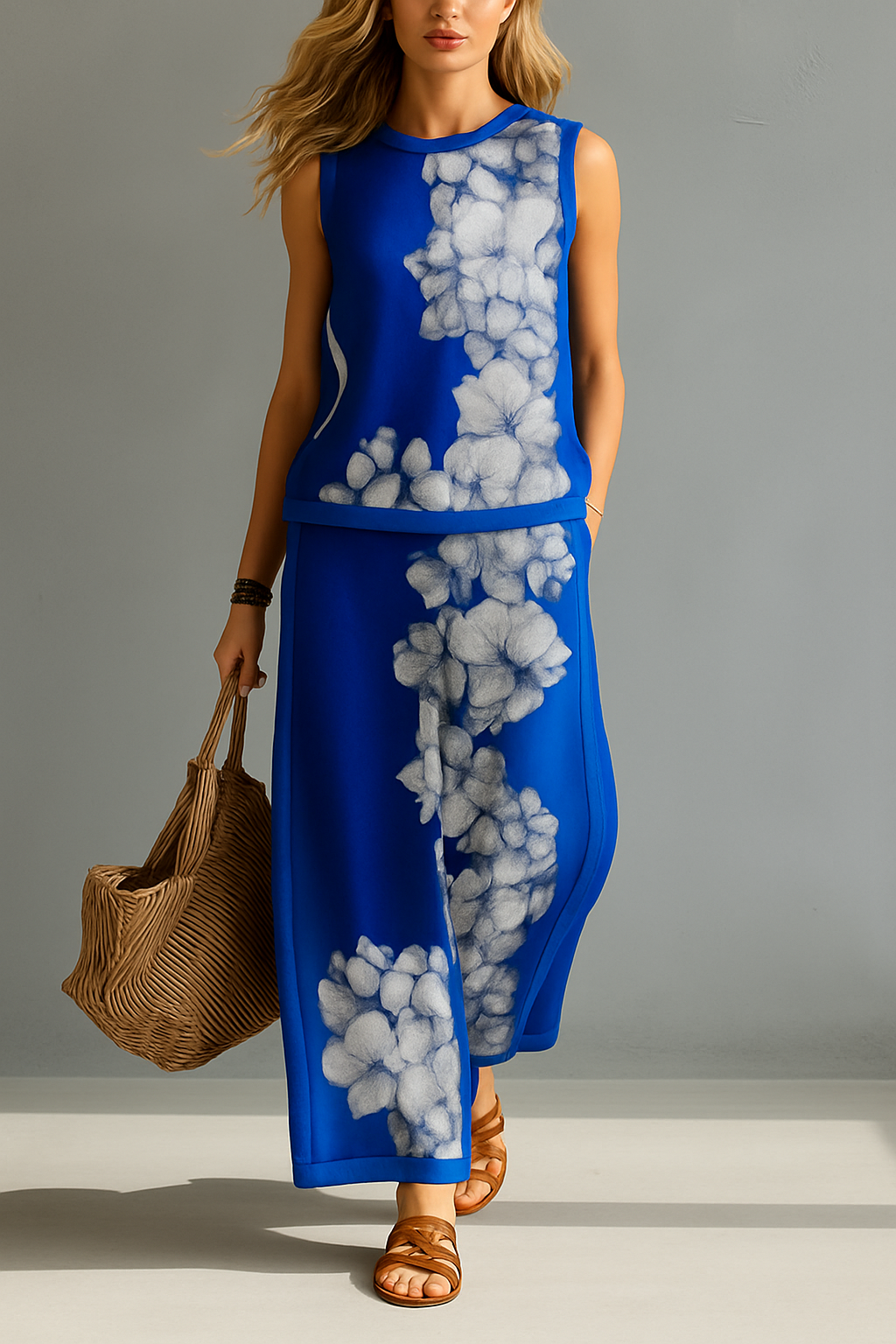Rachele - Silk Floral Two-Piece Set