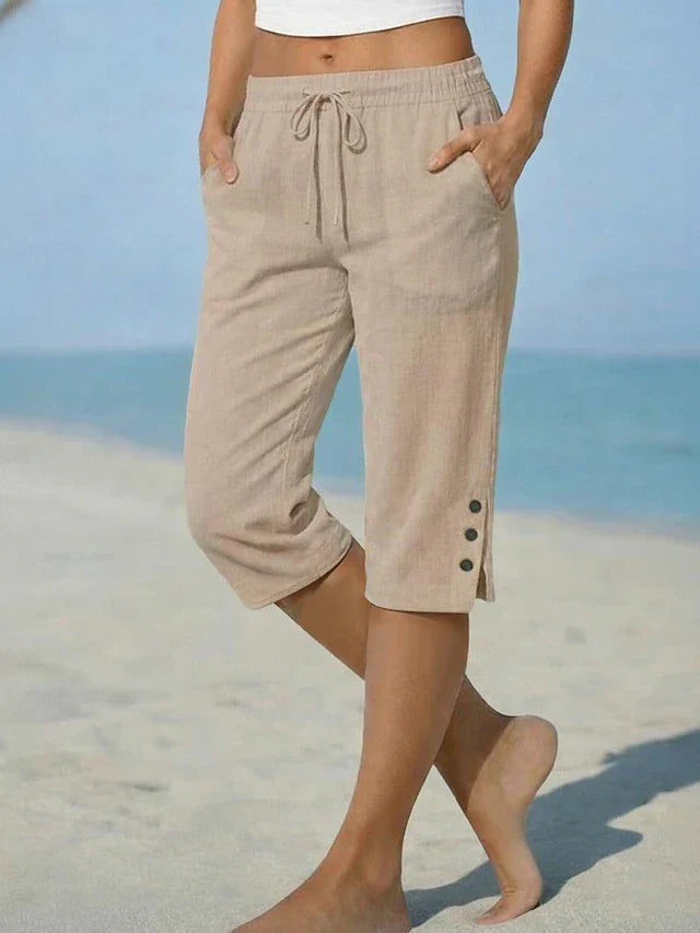 Tina – Calf-Length Capri Trousers