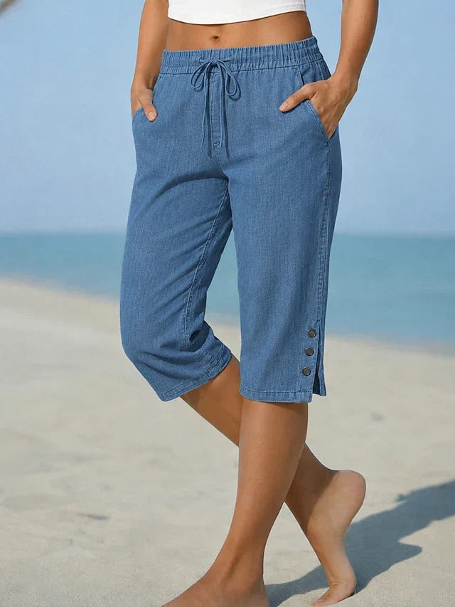 Tina – Calf-Length Capri Trousers